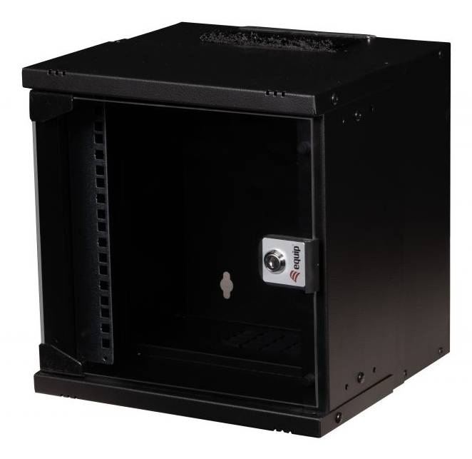 Equip Eco Mount - Gehäuse - 300 x 300 mm - geeignet für Wandmontage - RAL 9005, Schwarz - 6U - 25.4 cm (10")