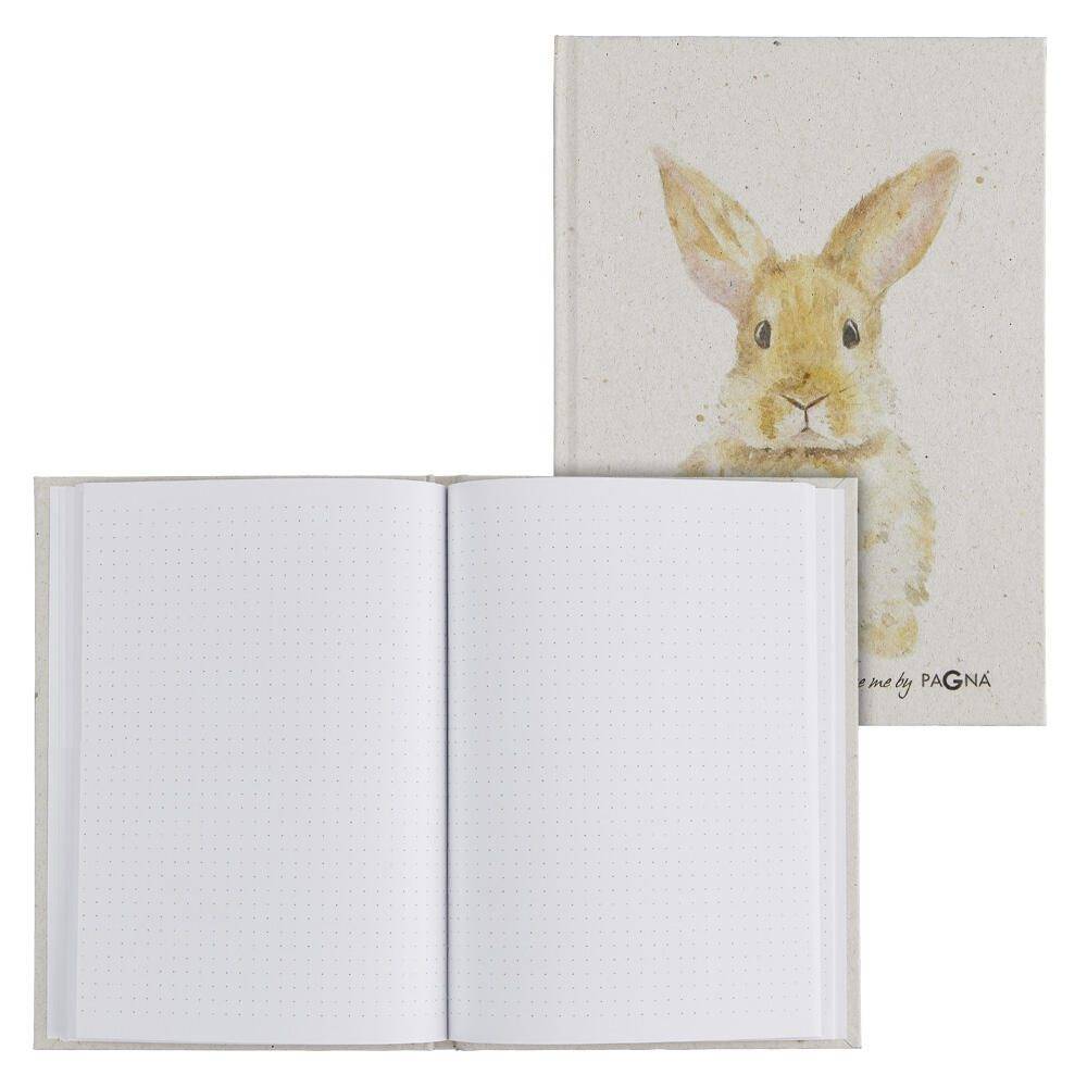 Pagna Notizbuch Hase DIN A5 punktraster beige Hardcover 128 Seiten - A5