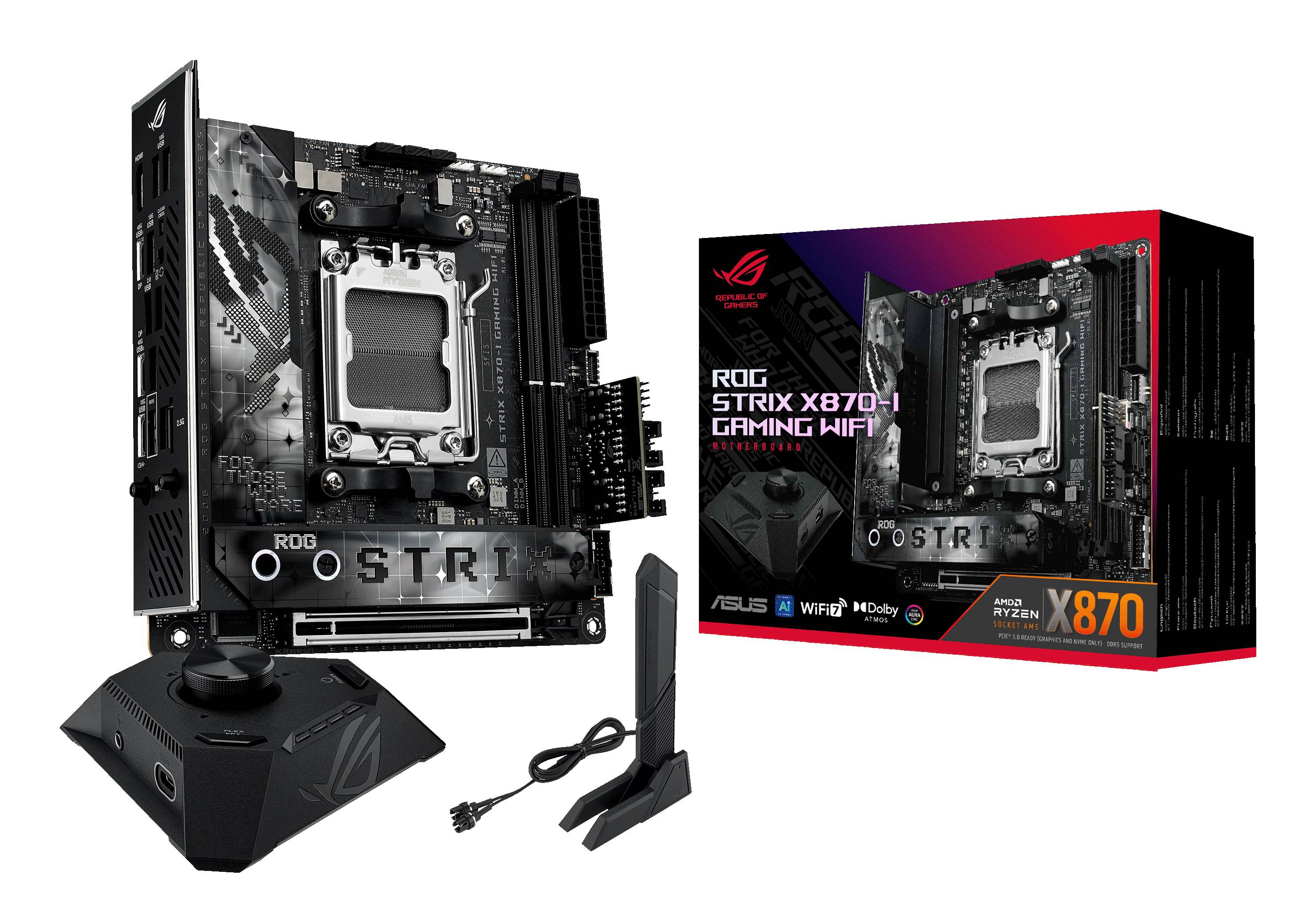 ASUS ROG STRIX X870-I GAMING WIFI - Motherboard - Mini-ITX - Socket AM5 - AMD X870 Chipsatz - USB4, USB 3.2 Gen 2, USB-C 3.2 Gen2, USB 3.2 Gen 1