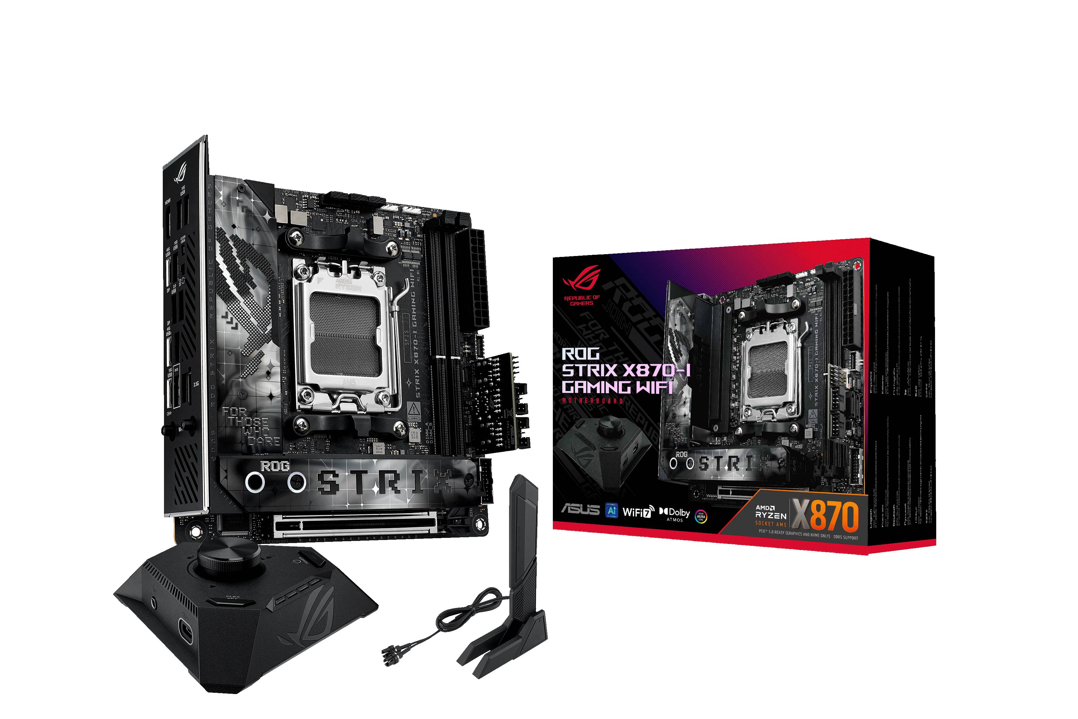 ASUS ROG STRIX X870-I GAMING WIFI - Motherboard - Mini-ITX - Socket AM5 - AMD X870 Chipsatz - USB4, USB 3.2 Gen 2, USB-C 3.2 Gen2, USB 3.2 Gen 1