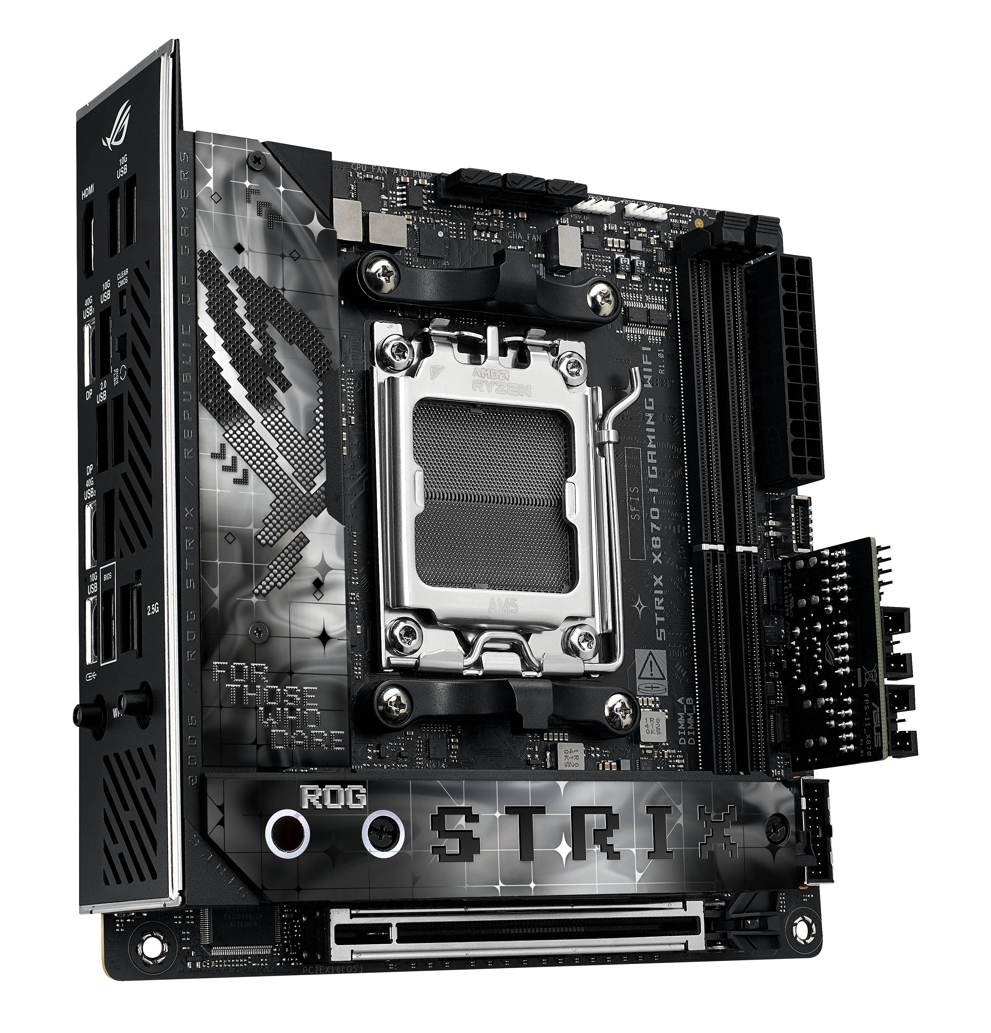 ASUS ROG STRIX X870-I GAMING WIFI - Motherboard - Mini-ITX - Socket AM5 - AMD X870 Chipsatz - USB4, USB 3.2 Gen 2, USB-C 3.2 Gen2, USB 3.2 Gen 1