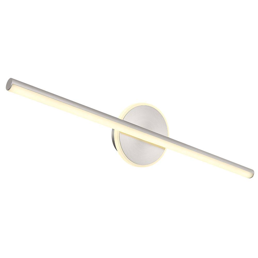 LED Wandleuchte Bad Badezimmerlampe Wandlampe Spiegelleuchte Modern, Metall nickel Acryl opal, 10W 720Lm neutralweiß, L 60,8 cm