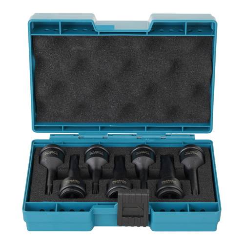 MAKITA E-23628 - T-Schlagnuss-Set Impack Black (1/2" | Länge: 78,0mm | inkl. Aufbewahrungsbox | 7-teilig)