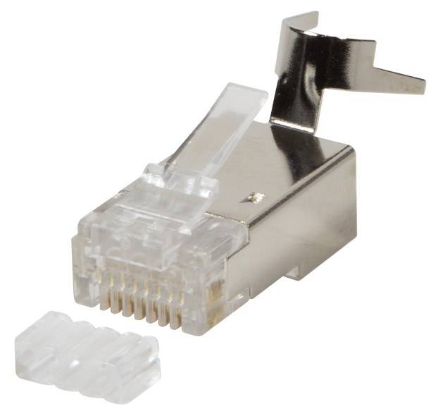 Logilink Modular RJ45 für Cat7,Cat.6A, Cat6 Kabel, 10 Stk. Multimedia-Technik Telefonzubehör