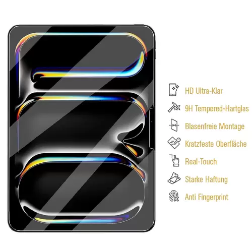 3x 9H Panzerglas für iPad Air 13 2024 HD KLAR Panzerfolie Displayschutz Schutzglas Hartglas Schutzfolie Screen-Protector 3x 9H Panzerglas für iPad Air 13 2024 HD KLAR Panzerfolie Displayschutz Schutzglas Hartglas Schutzfolie Screen-Protector