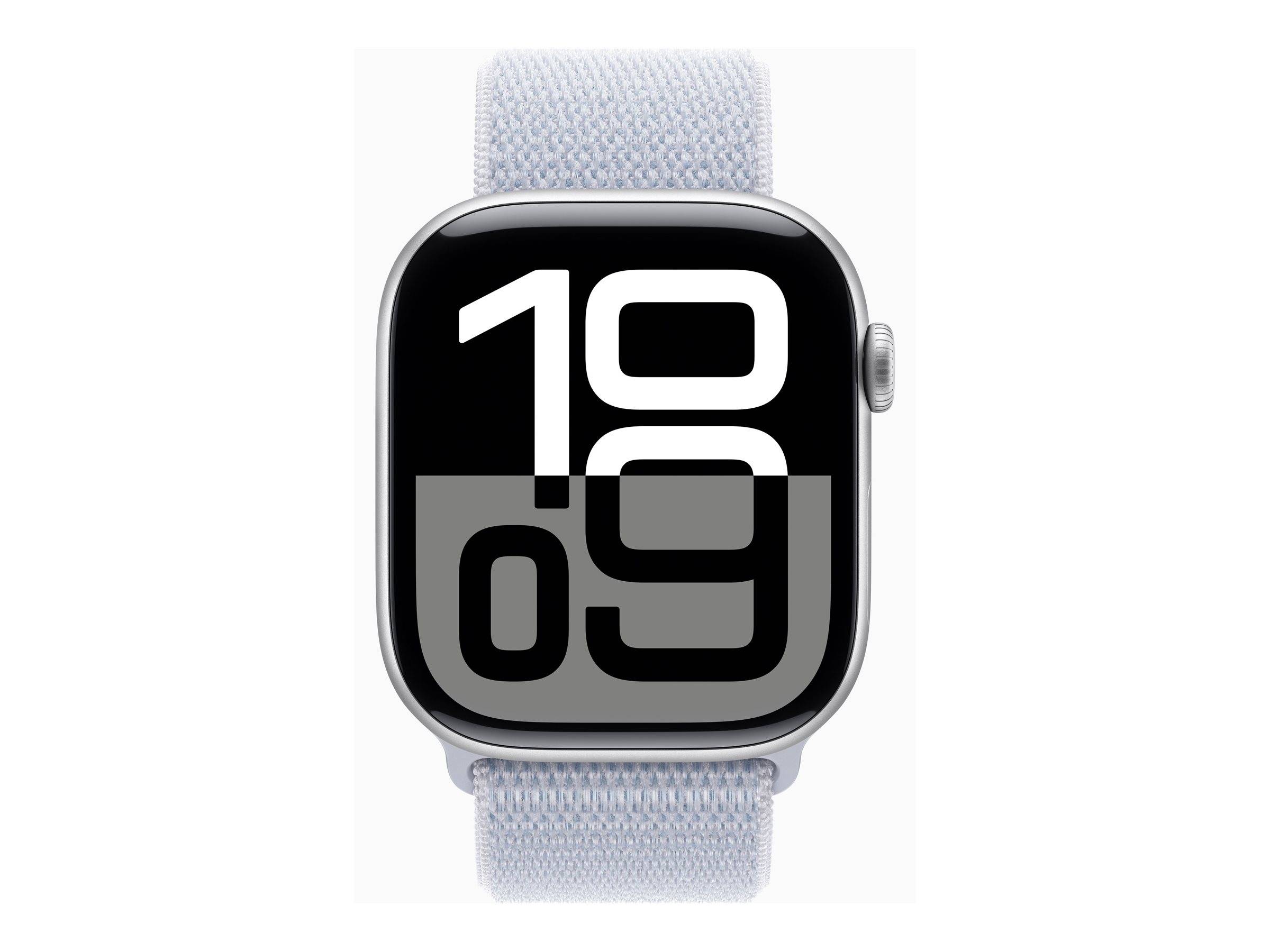 APPLE Watch Series 10 GPS + Cellular 46mm Silver Aluminium Case with Blue Cloud Sport Loop