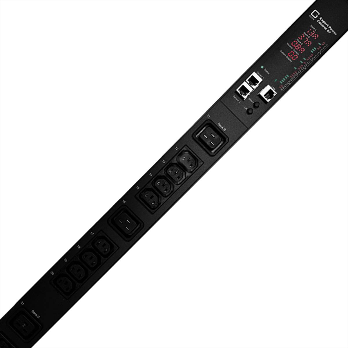 GUDE EPC 87-1310-18 30-fach switched & metered PDU, vertikaler Einbau 0HE, schwarz, 170 cm