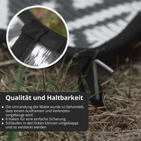 EVOCAMP Outdoor Teppich 300x400 cm - Vorzeltteppich wetterfest und leicht Picknickdecke für den Outdoor-Bereich aus Kunststoff-Fasern EVOCAMP Outdoor Teppich 300x400 cm - Vorzeltteppich wetterfest und leicht Picknickdecke für den Outdoor-Bereich aus Kunststoff-Fasern