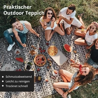 EVOCAMP Outdoor Teppich 200x300 cm - Vorzeltteppich wetterfest und leicht Picknickdecke für den Outdoor-Bereich aus Kunststoff-Fasern EVOCAMP Outdoor Teppich 200x300 cm - Vorzeltteppich wetterfest und leicht Picknickdecke für den Outdoor-Bereich aus Kunststoff-Fasern