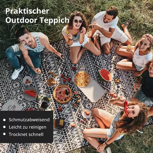 EVOCAMP Outdoor Teppich 200x300 cm - Vorzeltteppich wetterfest und leicht Picknickdecke für den Outdoor-Bereich aus Kunststoff-Fasern EVOCAMP Outdoor Teppich 200x300 cm - Vorzeltteppich wetterfest und leicht Picknickdecke für den Outdoor-Bereich aus Kunststoff-Fasern