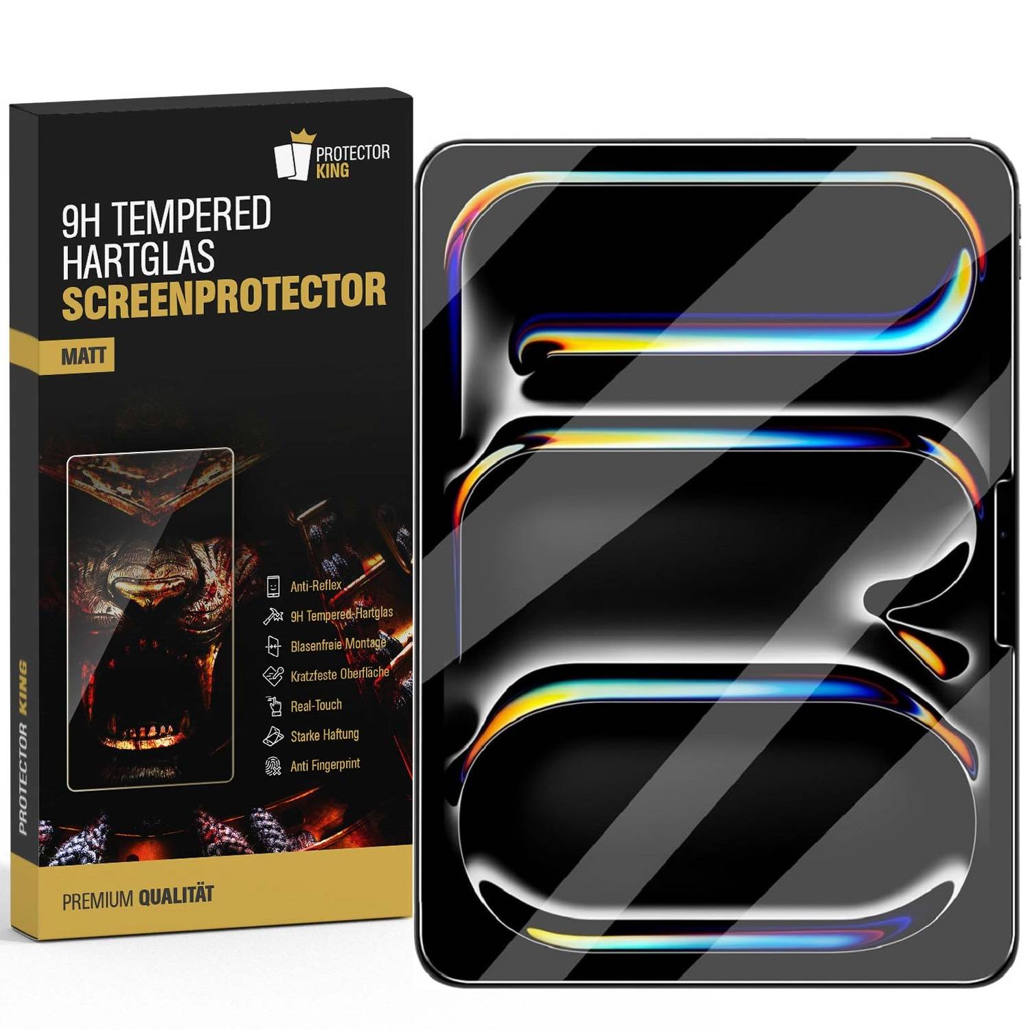 4x 9H Panzerglas für iPad Air 13 2024 matt Anti-Reflex entspiegelt echtes Tempered Glass Panzerfolie Displayschutz Schutzglas Schutzfolie