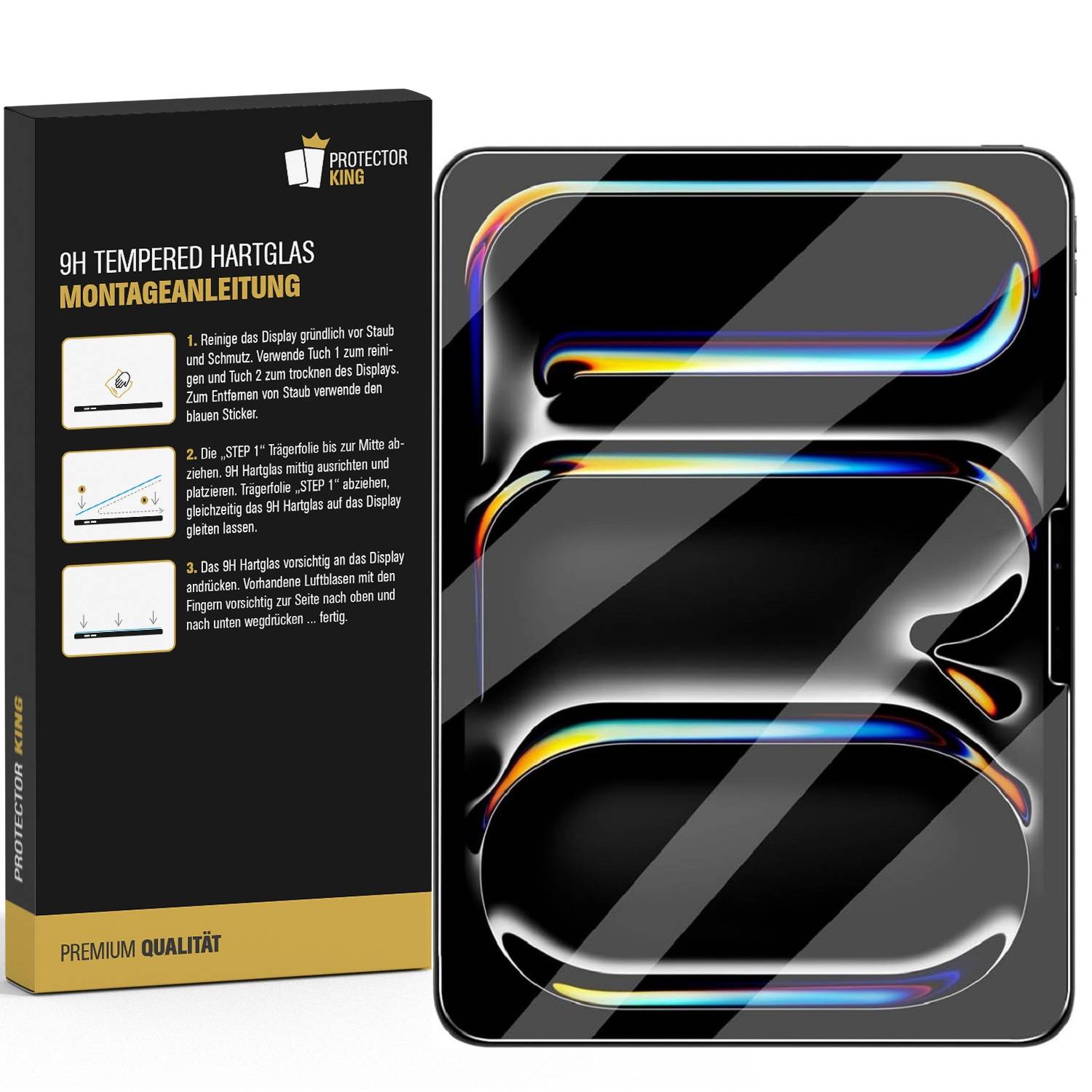 Kopie von 1x 9H Panzerglas für iPad Air 13 2024 matt Anti-Reflex entspiegelt echtes Tempered Glass Panzerfolie Displayschutz Schutzglas Schutzfolie