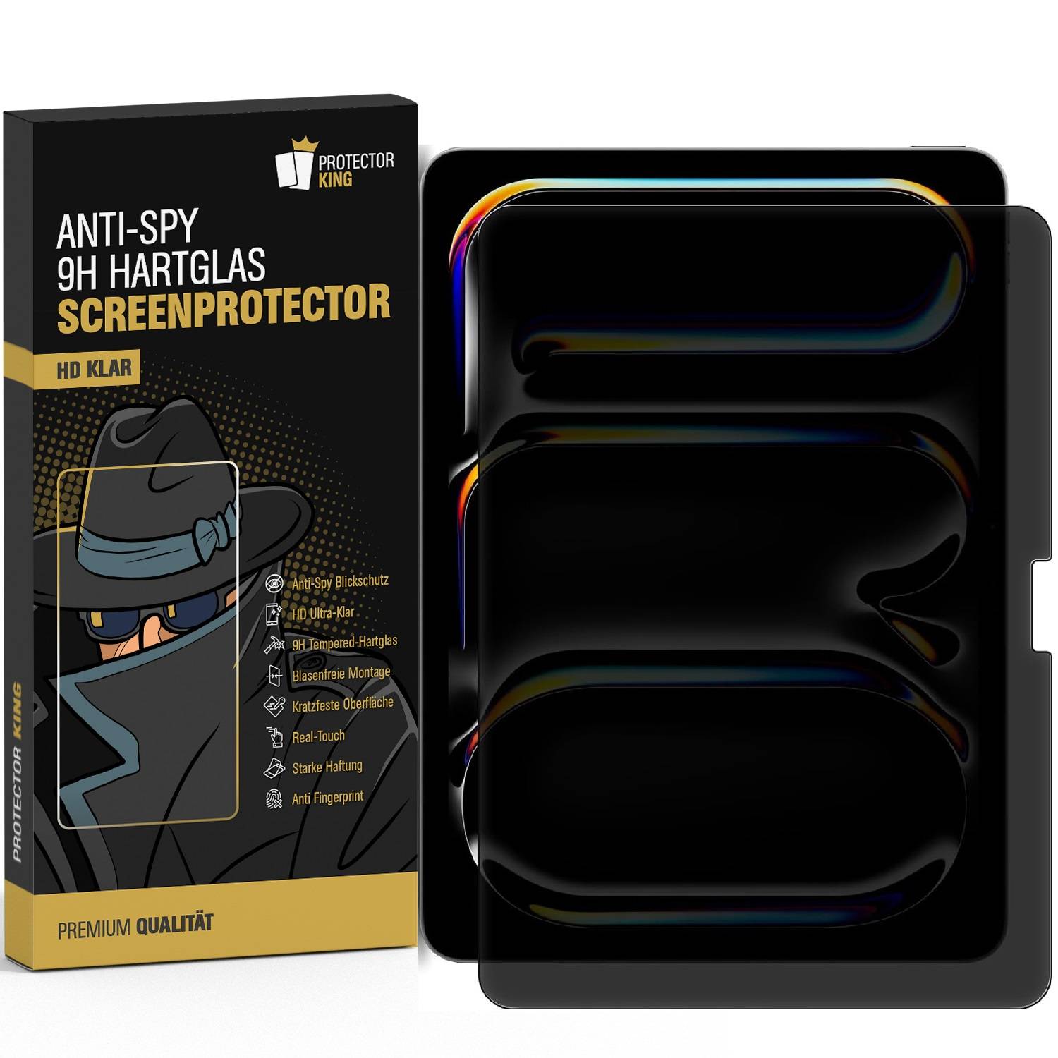 1x Anti-Spy 9H Panzerglas für iPad Air 13 2024 Blickschutz Privacy echtes Tempered Glass Displayglas Schutzglas Displayschutz Schutzfolie