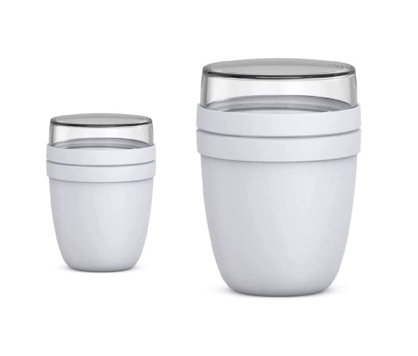 Mepal | Lunchpot Duo Pack Ellipse | Limited Edition Cool Grey | vielseitiger Essensbehälter | ideal für unterwegs | modernes Design