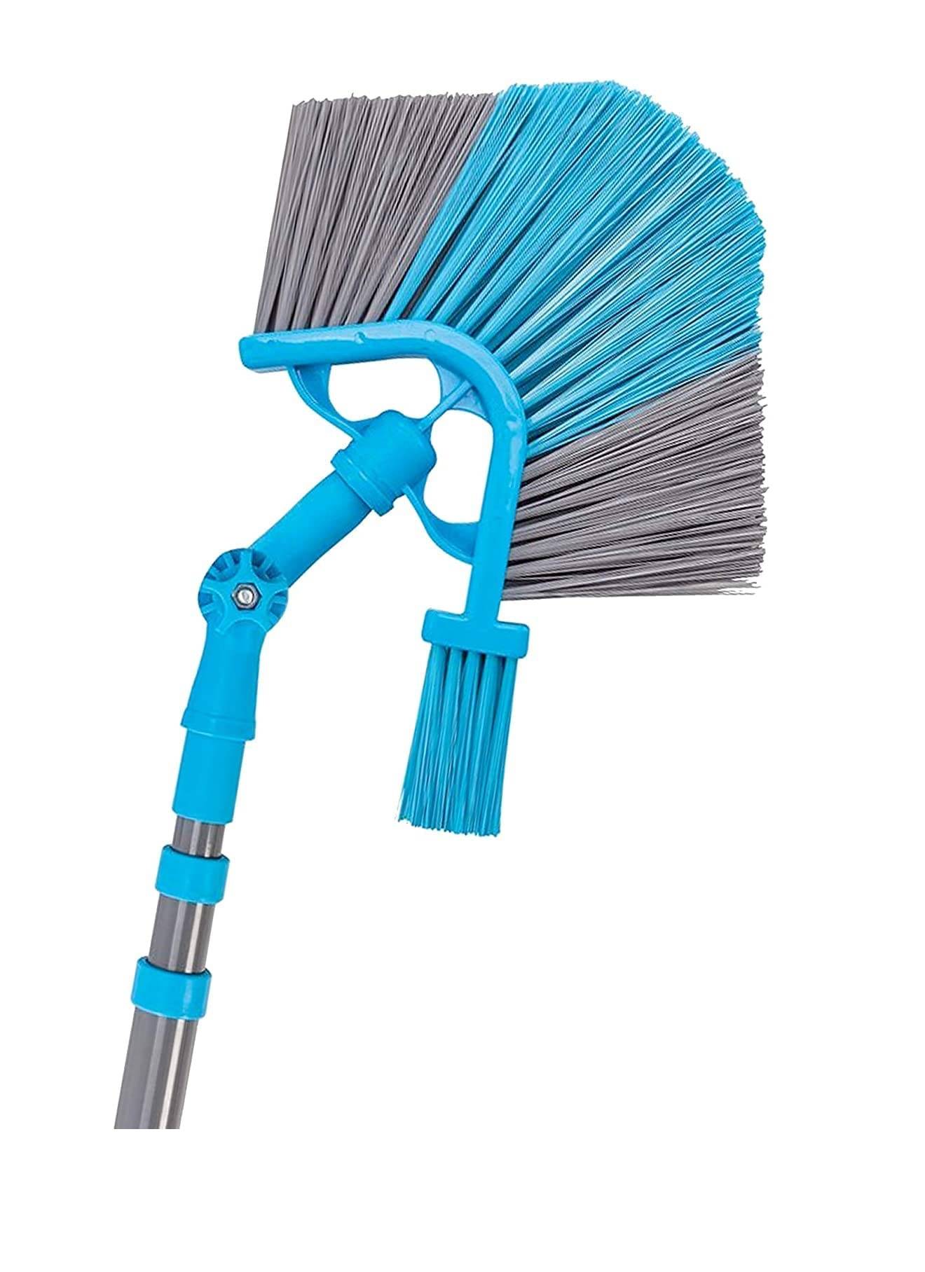 Neustanlo | Spinnwebenbesen mit Dachrinnenreiniger | 3m Teleskopstiel | vielseitiger Eckbesen | ideal für schwer erreichbare Stellen