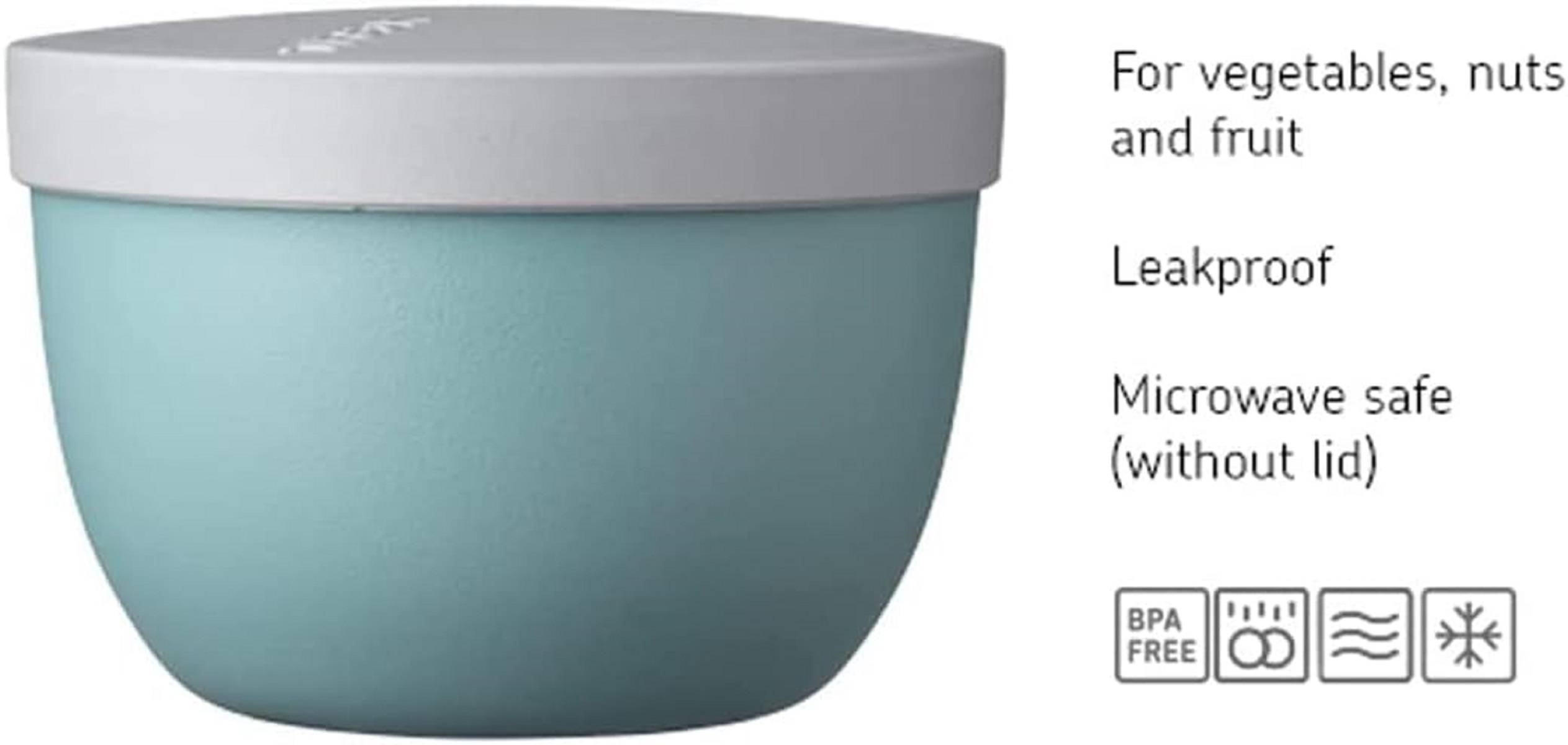 Mepal | Snackpot Duo Pack Ellipse | Praktischer Behälter zur Aufbewahrung & für Transport von Lebensmittel | Tiefkühltauglich, Spülmachinenfest |