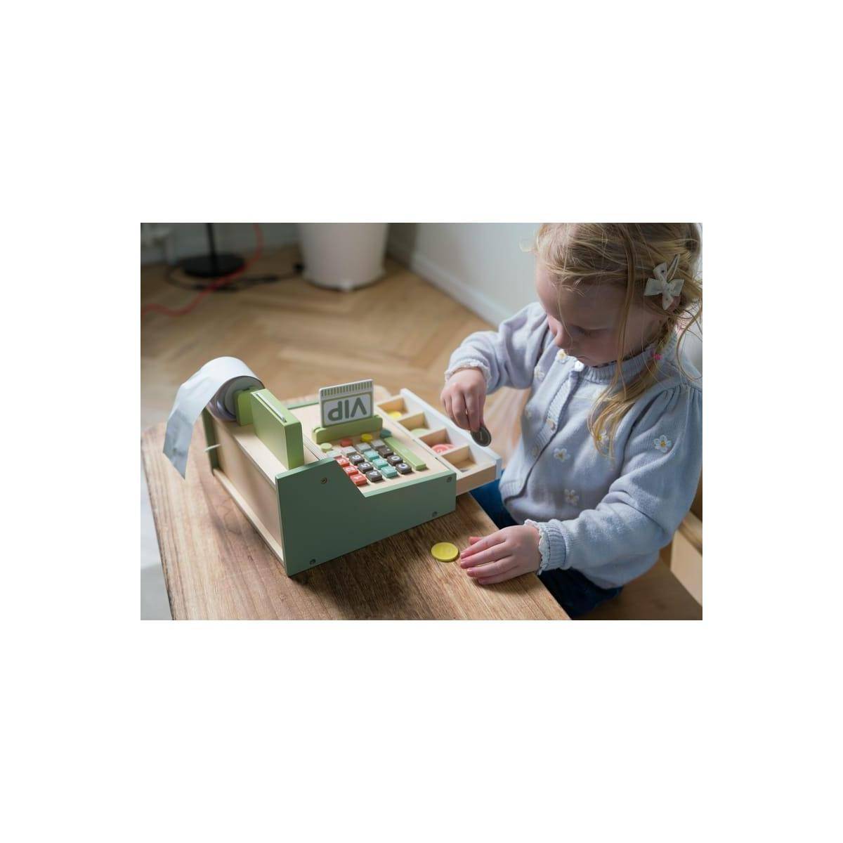 4770 - KAUFLADENKKASSE HOLZ GESCHENKBOX 17 TEILE