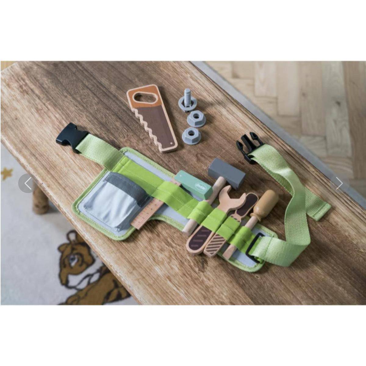 4775 - WERKZEUGGÜRTEL HOLZ GESCHENKBOX 11 TEILE