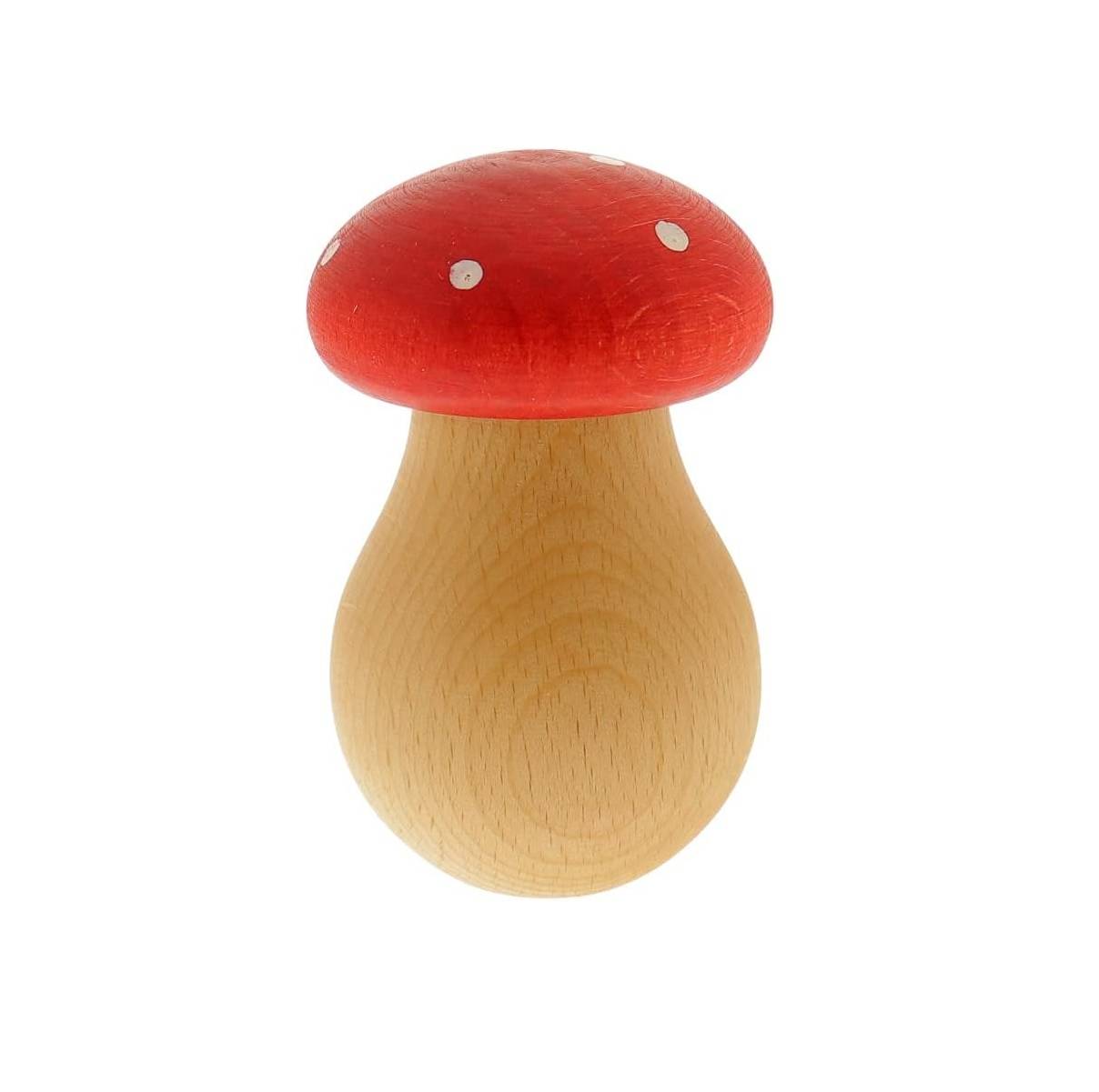 Neustanlo | Nussknacker 3er Set | Fliegenpilzdesign in Rot | massives Buchenholz | Schraubgewinde | klassischer Charme | ideal für Walnüsse und Hase