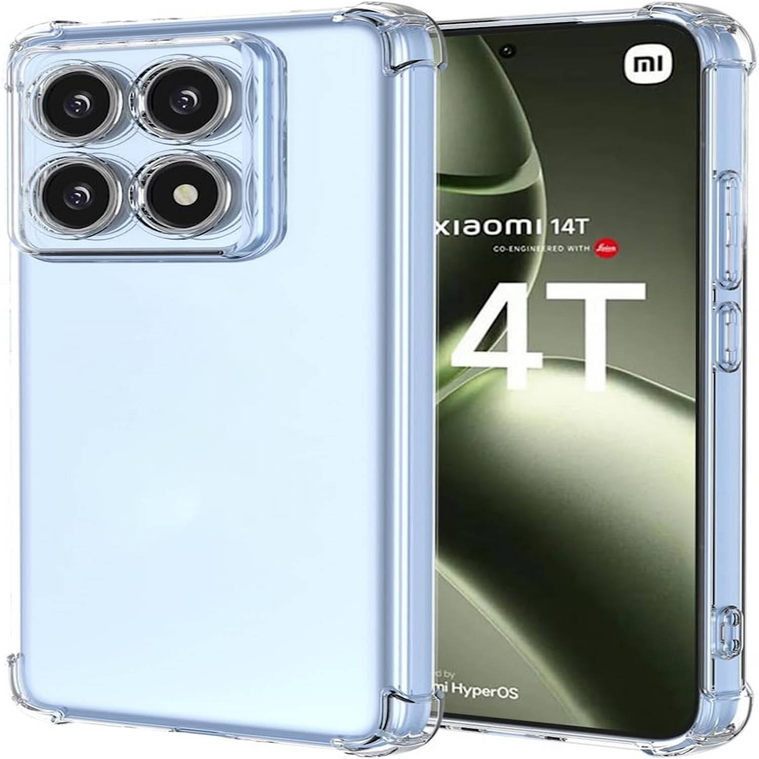 Für Xiaomi 14T Schock TPU Schutzhülle Handy Hülle Case Cover Transparent verstärkte Ecken