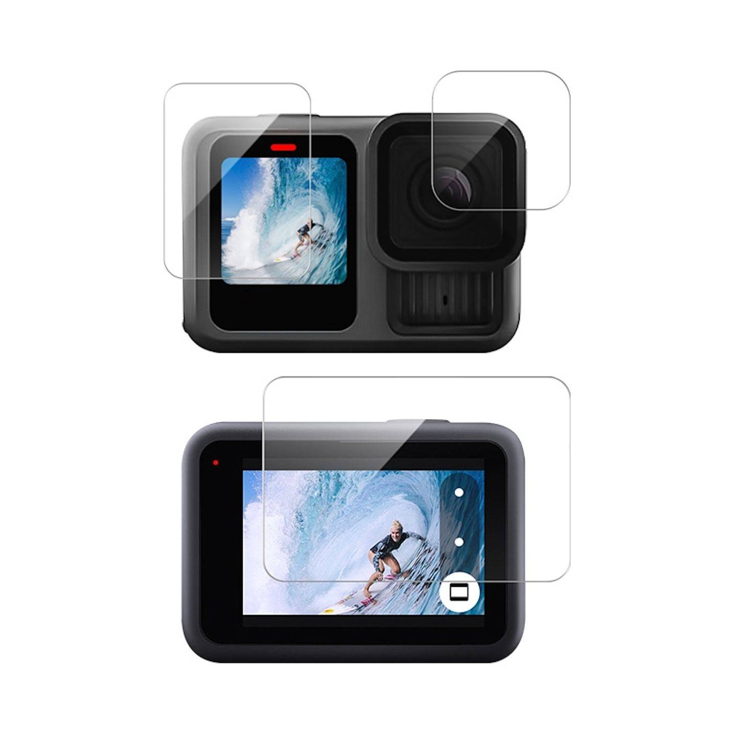 Für GoPro HERO13 Black 9H Displayschutzglas für Objektiv Vorder- Rückbildschirm