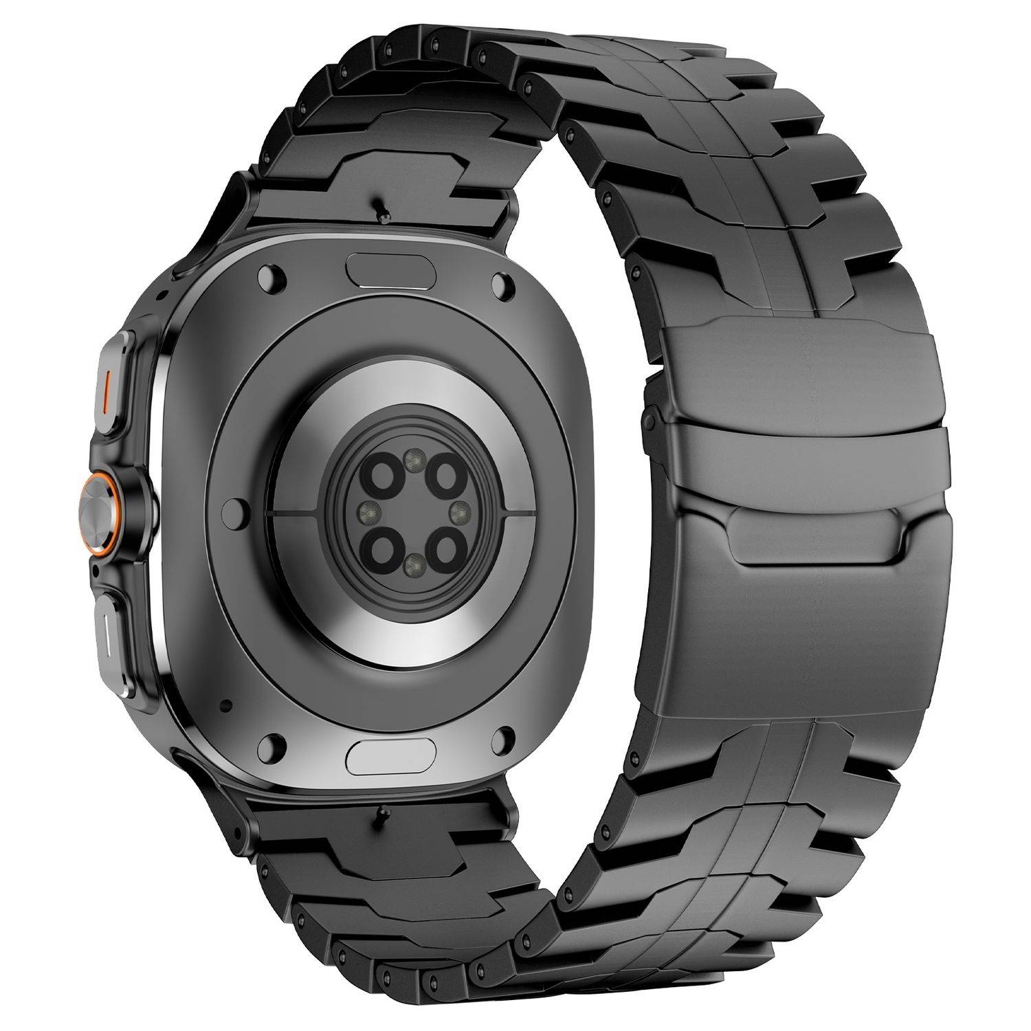 Für Samsung Galaxy Watch Ultra 47mm Three Bead Metall Armband Schwarz