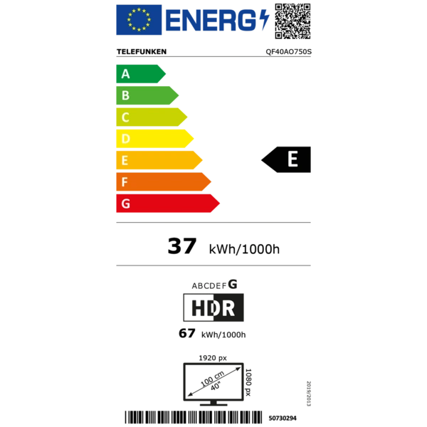 Telefunken QLED TV 40 Zoll Fernseher Full HD Android TV (HDR Smart TV, Triple-Tuner) QF40AO750S Telefunken QLED TV 40 Zoll Fernseher Full HD Android TV (HDR Smart TV, Triple-Tuner) QF40AO750S
