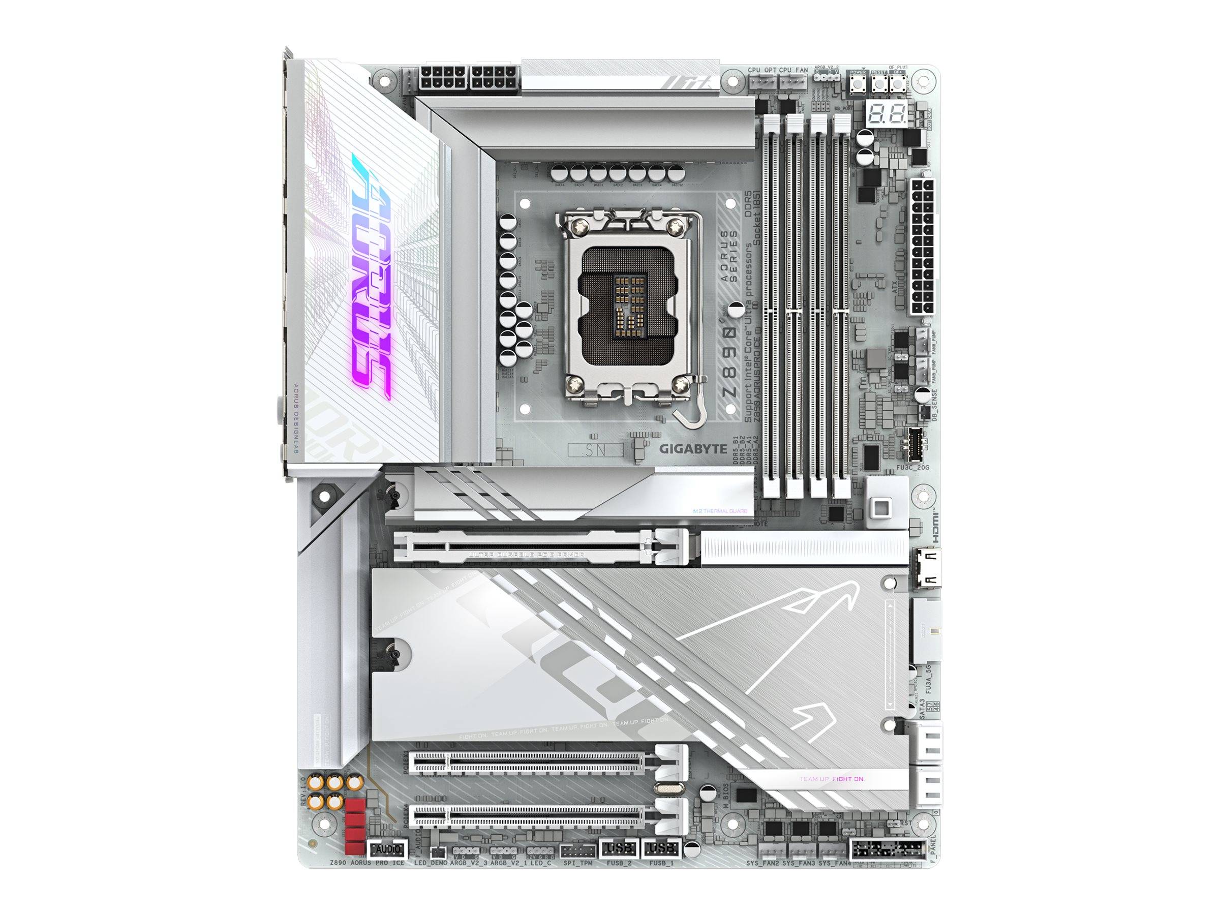 Gigabyte AORUS Z890 PRO ICE - Motherboard - ATX - LGA1851-Sockel - Z890 Chipsatz - USB4, USB 3.2 Gen 2, USB 3.2 Gen 1, USB-C 3.2 Gen 2x2 -