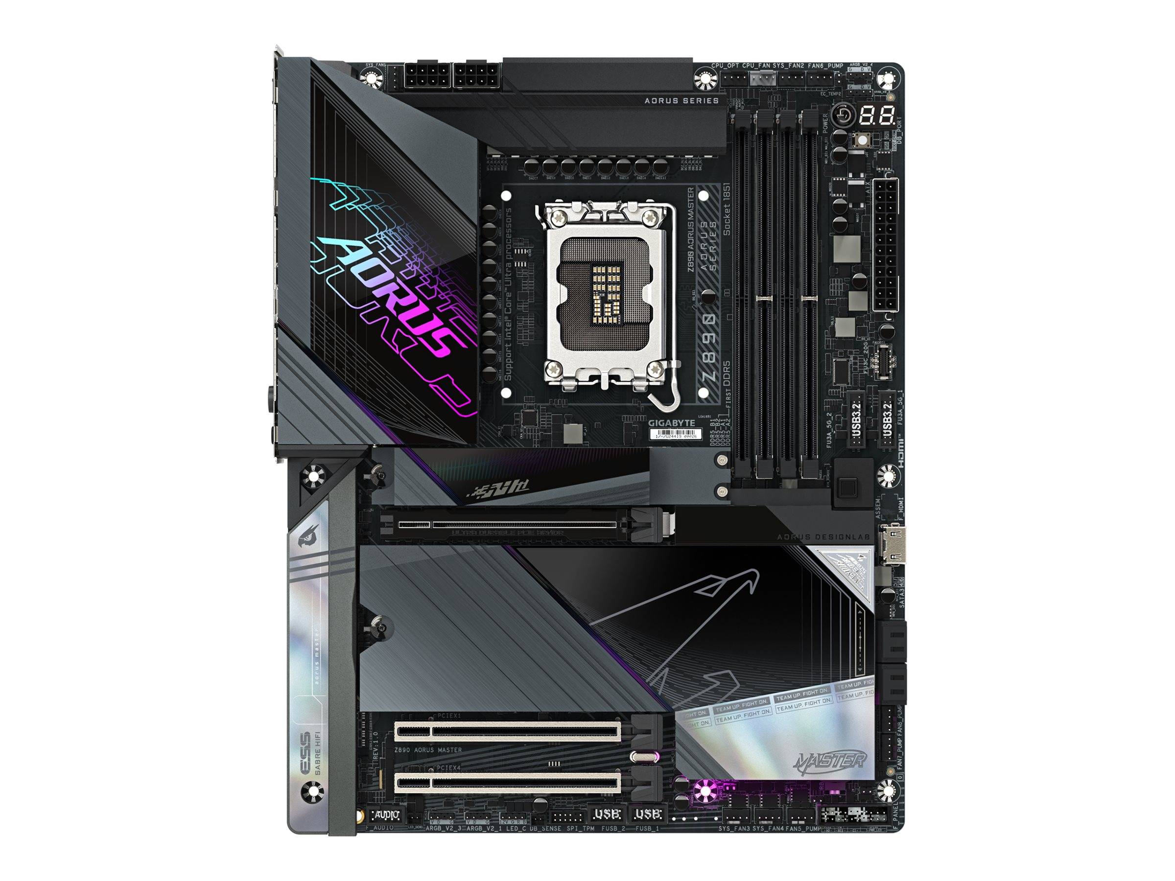 GIGABYTE - AORUS Z890 MASTER - Motherboard - ATX - LGA1851-Sockel - Z890 Chipsatz - USB-C 3.2 Gen 2x2, USB 3.2 Gen 1, US