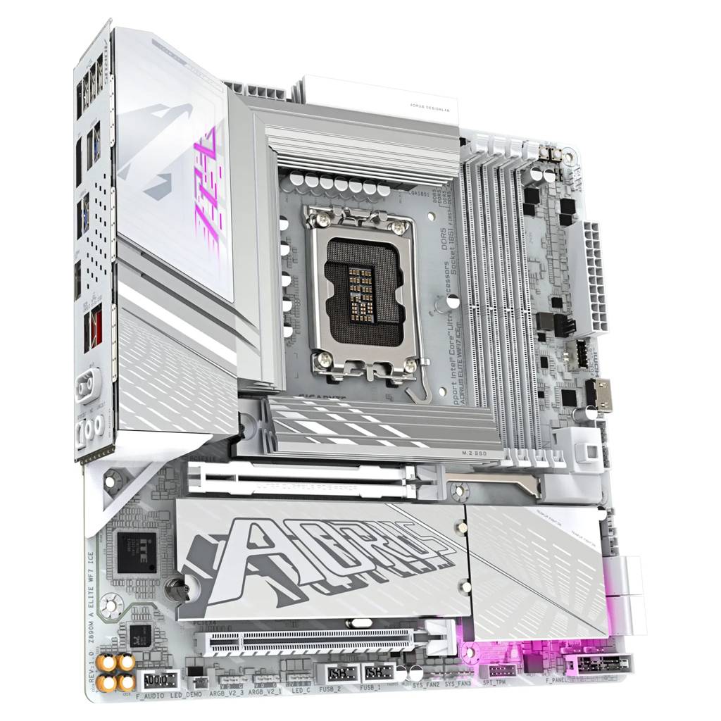 GIGABYTE - AORUS Z890M ELITE WIFI7 ICE - Motherboard - micro ATX - LGA1851-Sockel - Z890 Chipsatz - USB4, USB-C 3.2 Gen2