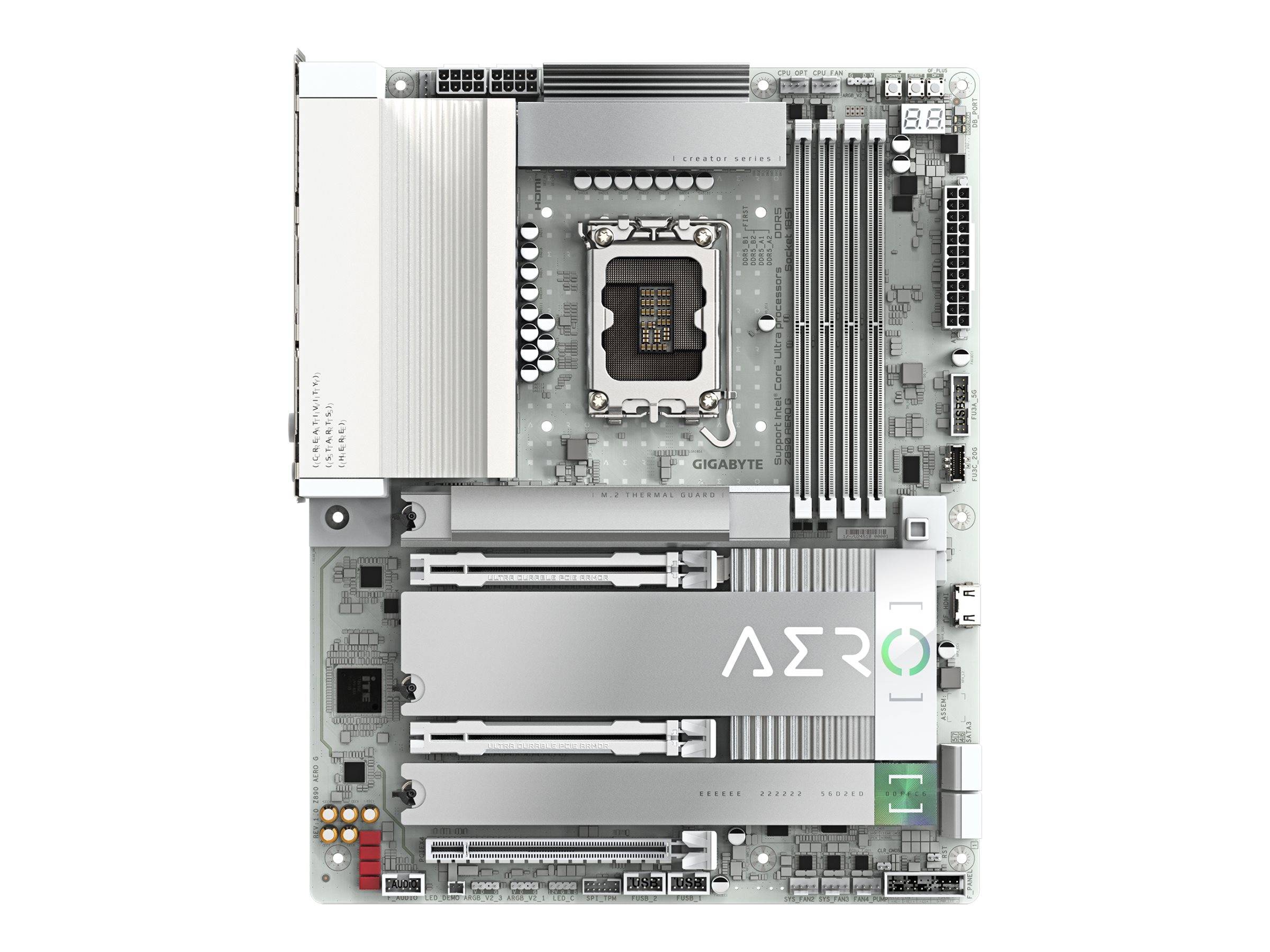Gigabyte Z890 AERO G - Motherboard - ATX - LGA1851-Sockel - Z890 Chipsatz - USB4, USB 3.2 Gen 2, USB 3.2 Gen 1, USB-C 3.2 Gen 2x2 - 2 x 2.5 Gigabit