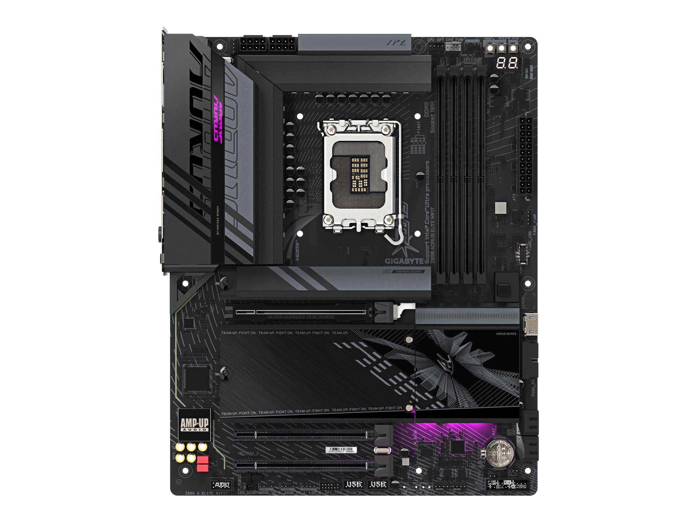 Gigabyte AORUS Z890 ELITE WIFI7 - Motherboard - ATX - LGA1851-Sockel - Z890 Chipsatz - USB-C 3.2 Gen2, USB 3.2 Gen 1, USB4 - Bluetooth, Wi-Fi