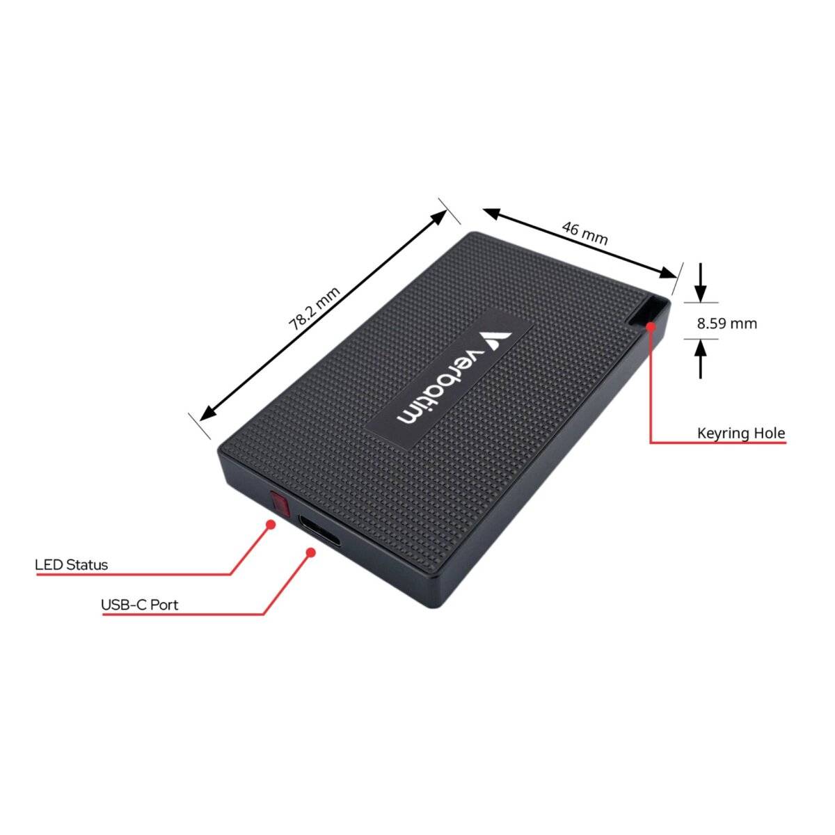 Externes Solid State Drive SSD 512TB USB 3.2