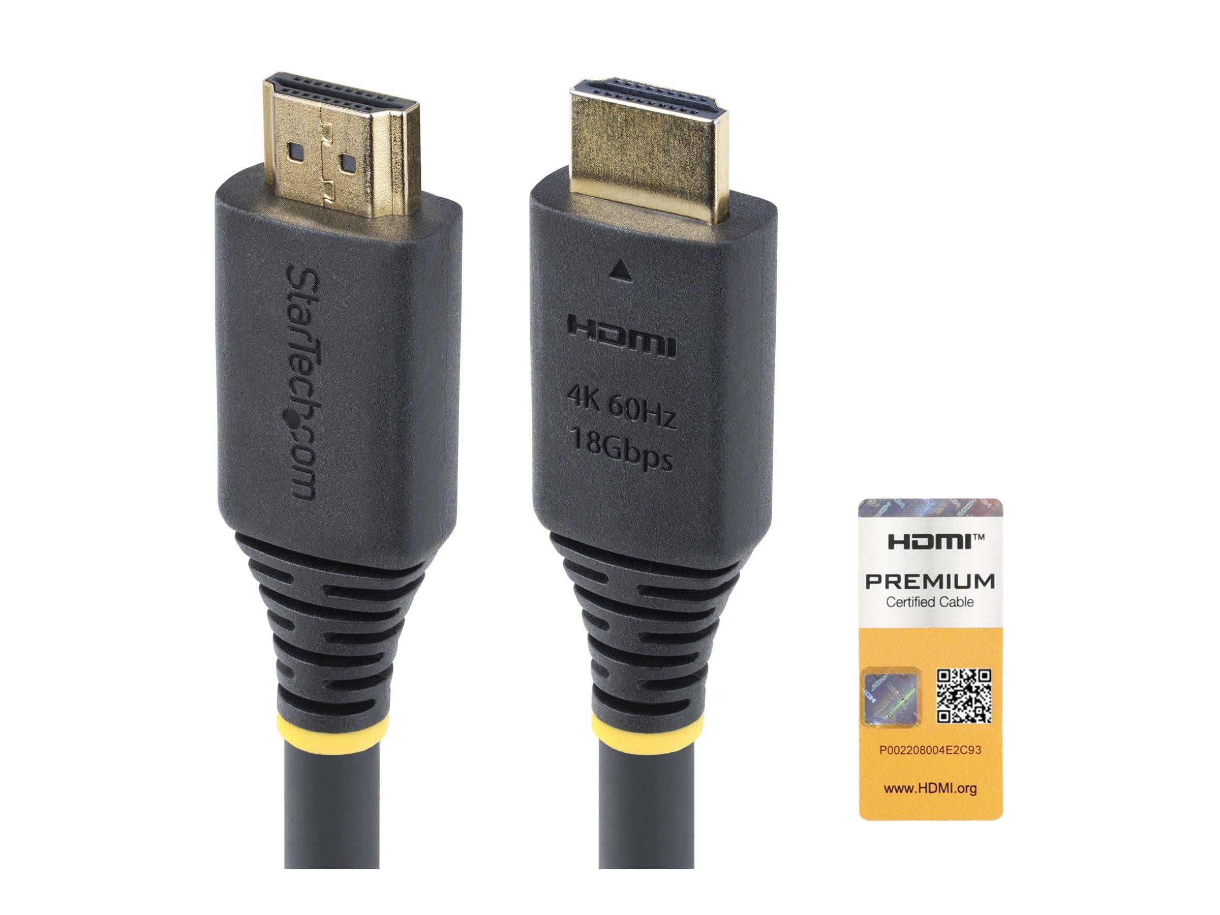 StarTech.com 1.5m (4.9ft) Premium Certified High Speed HDMI Cable, 4K60Hz