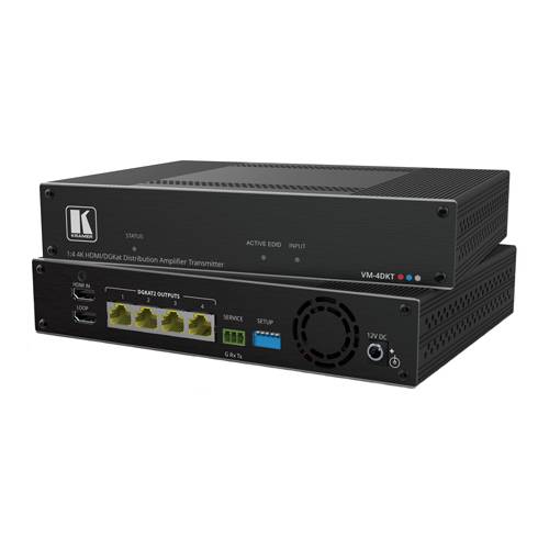 KRAMER VM-4DKT - 1:4 4K HDMI-Verteilverstärker für große Reichweite (HDMI auf DGKat2.0 | 4K@60Hz | 4:4:4)