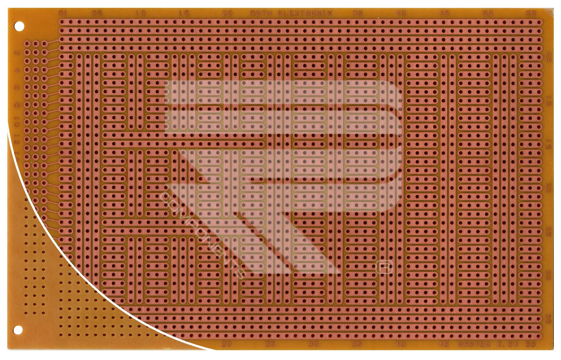 Roth Elektronik RE315-HP Laborkarte Hartpapier RM 2,54 mm 32/64/96-pol.