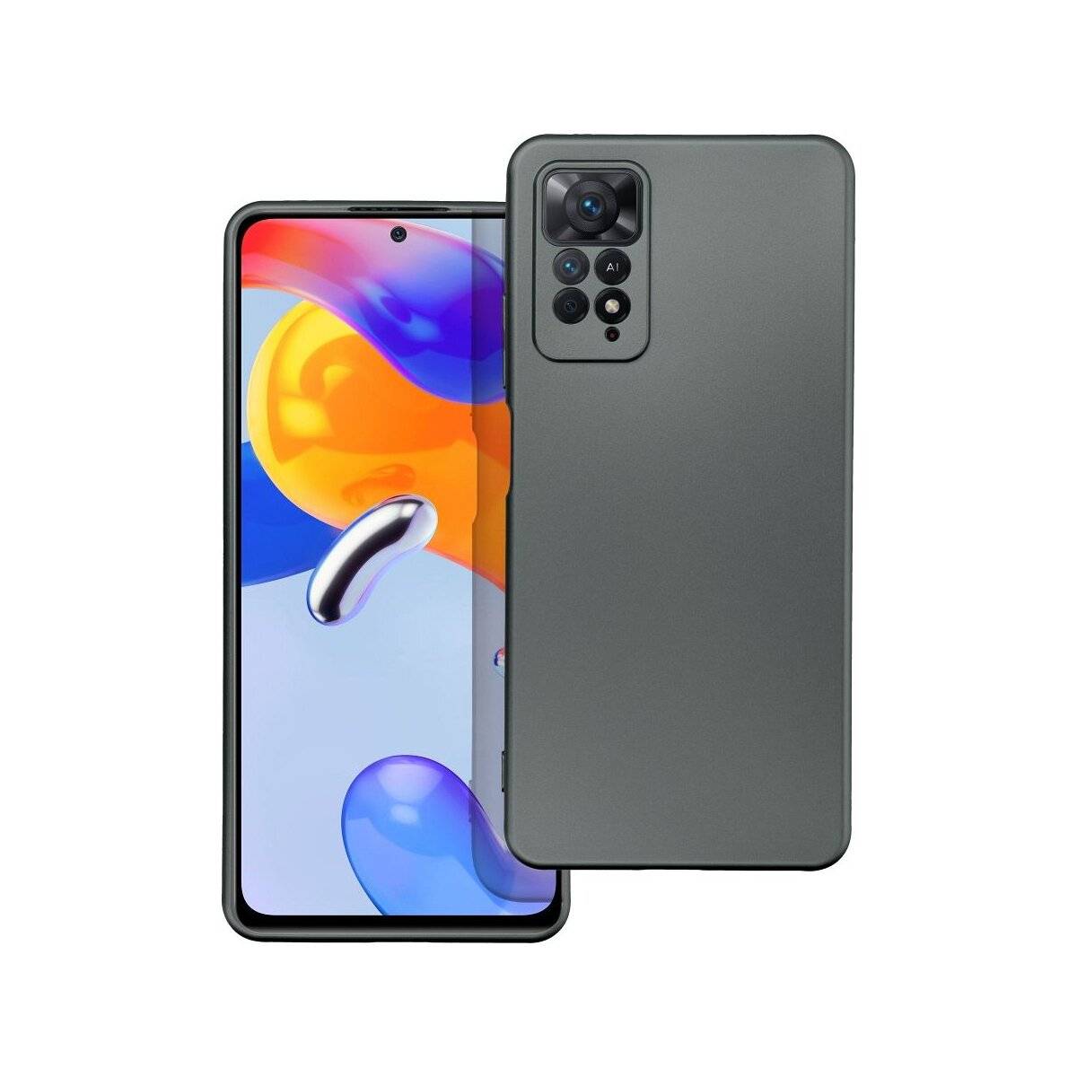 Metallic Case Hülle Cover Kameraschutz für iPhone 16 Pro Max Grau