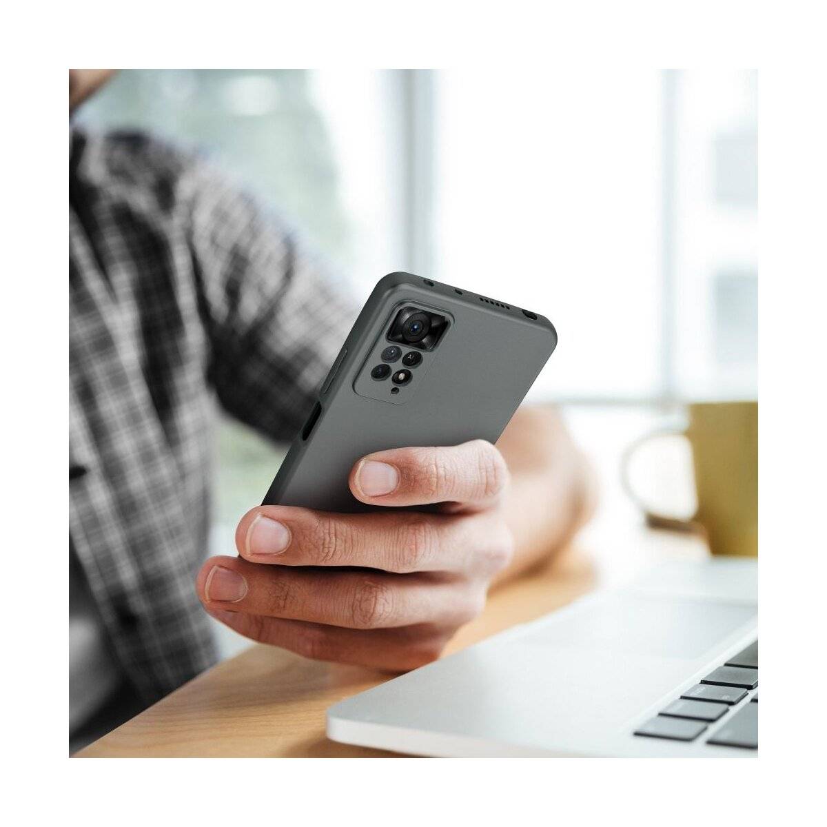 Metallic Case Hülle Cover Kameraschutz für iPhone 16 Pro Max Grau