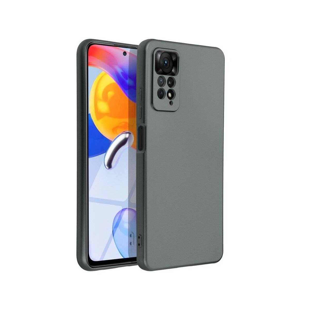Metallic Case Hülle Cover Kameraschutz für iPhone 16 Grau