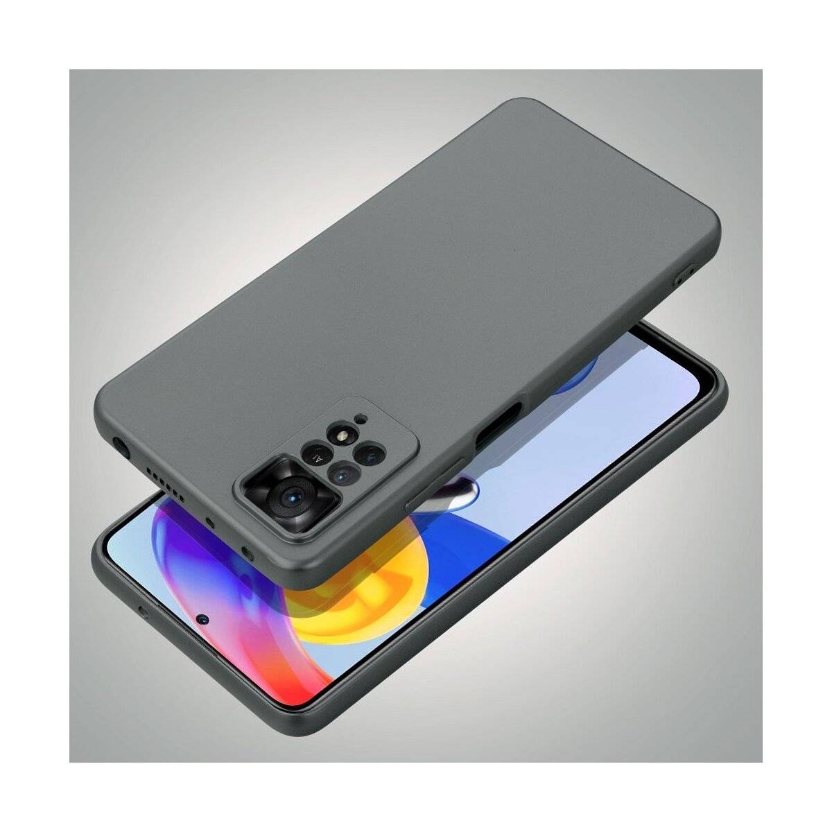 Metallic Case Hülle Cover Kameraschutz für iPhone 16 Grau