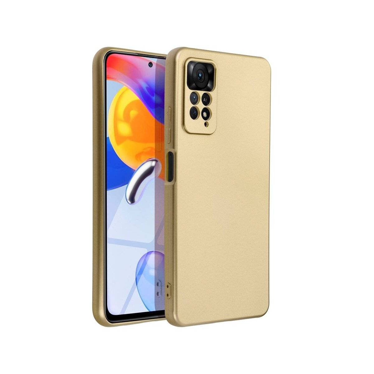 Metallic Case Hülle Cover Kameraschutz für iPhone 16 Plus Gold