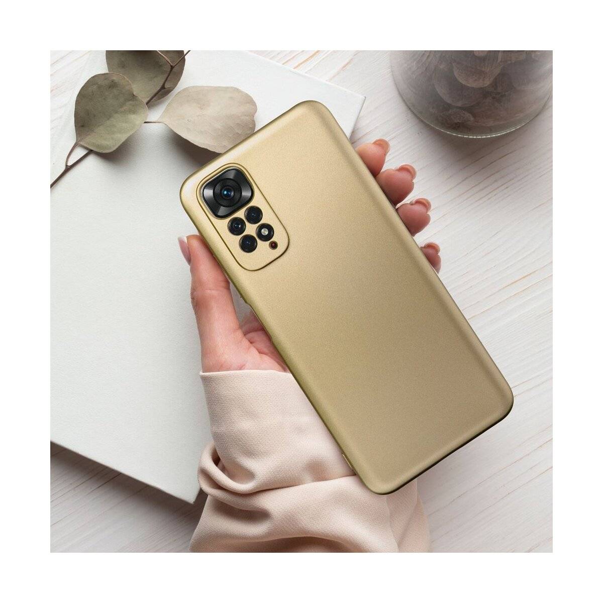 Metallic Case Hülle Cover Kameraschutz für iPhone 16 Plus Gold