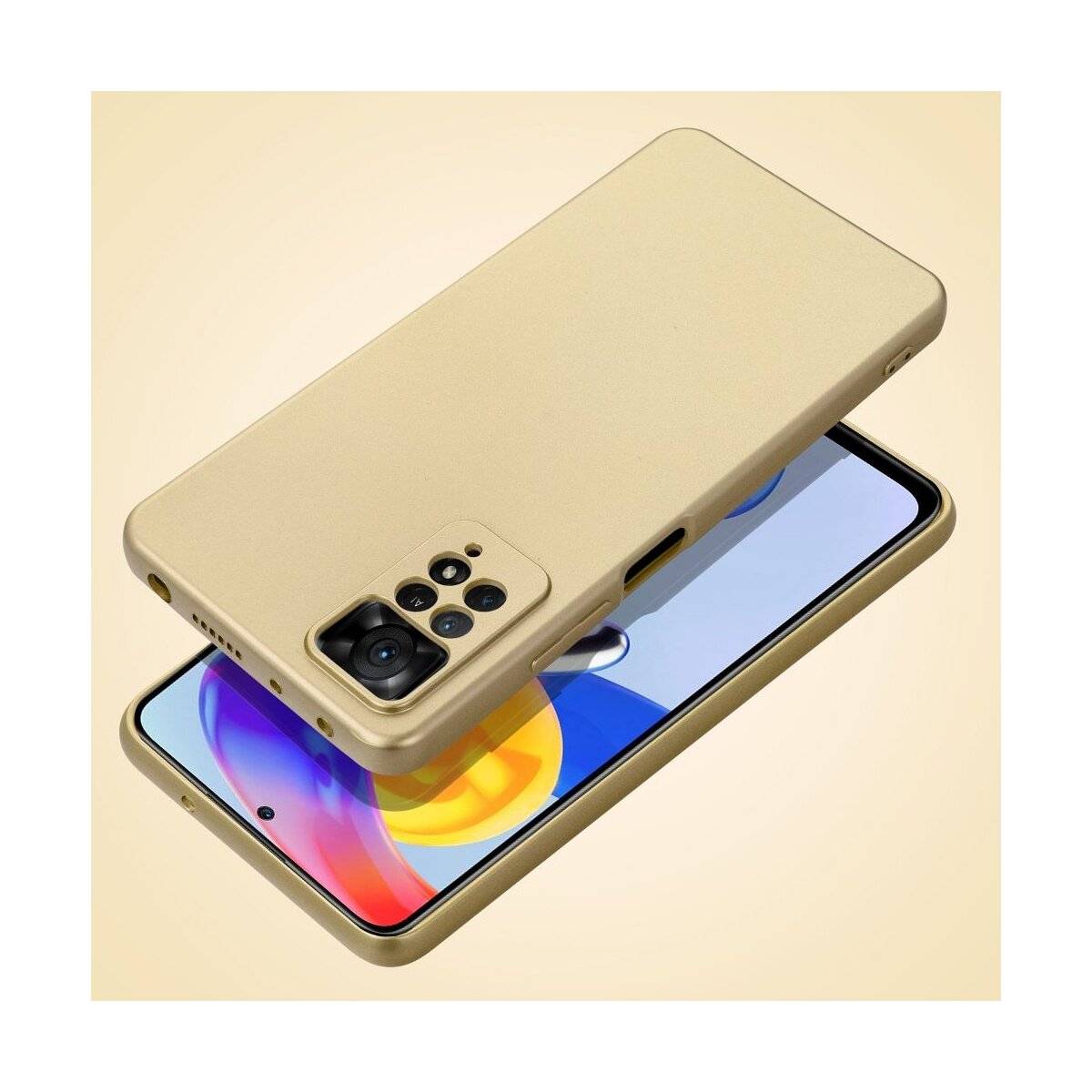Metallic Case Hülle Cover Kameraschutz für iPhone 16 Gold