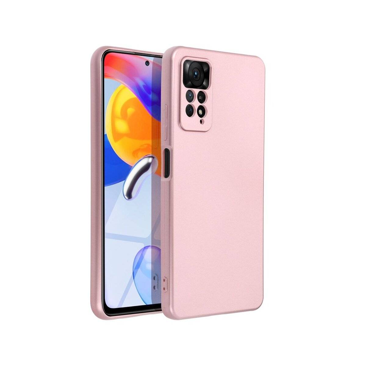 Metallic Case Hülle Cover Kameraschutz für iPhone 16 Pro Max Rosa