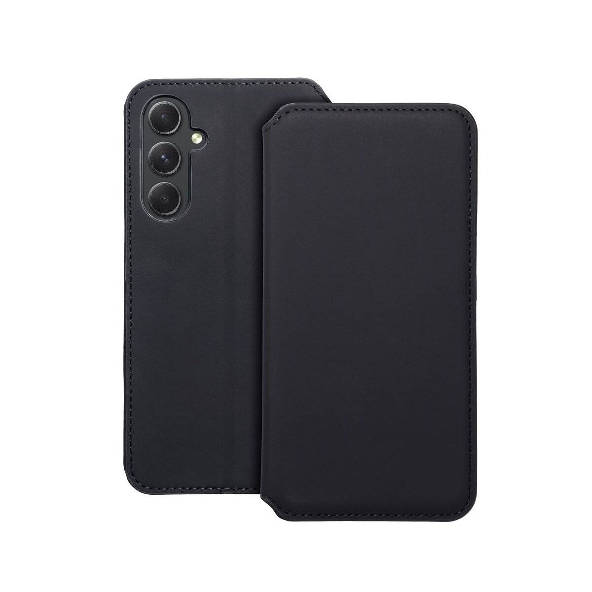 Dual Pocket Holster Buch Tasche für iPhone 16 Pro Schwarz