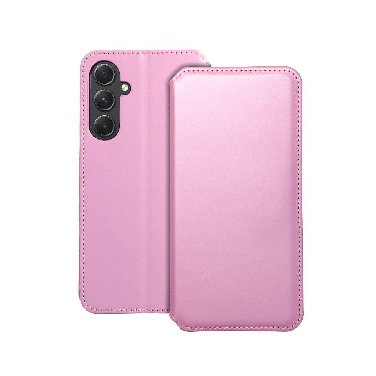 Dual Pocket Holster Buch Tasche für iPhone 16 Pro Pink