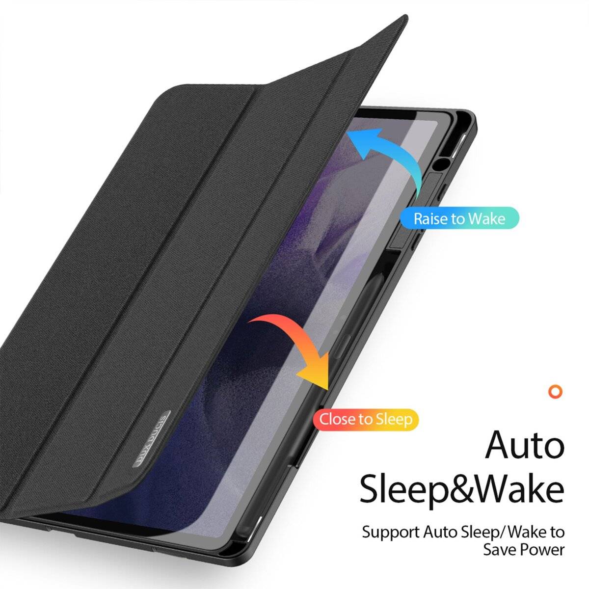 Domo Hartschale mit Smart Sleep Stifthalter für Samsung Galaxy Tab S10 Ultra Schwarz