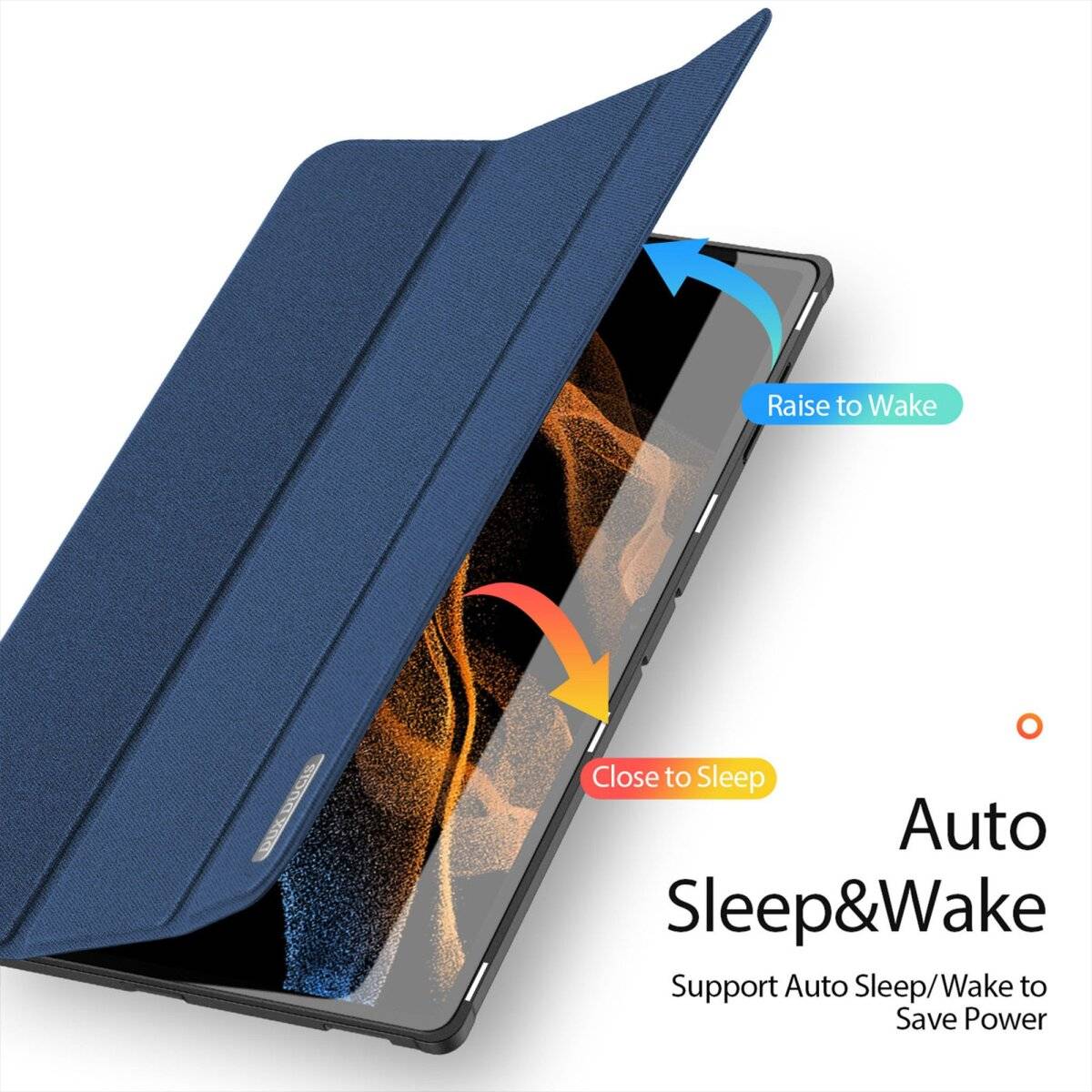 Domo Hartschale mit Smart Sleep Stifthalter für Samsung Galaxy Tab S10 Plus Blau