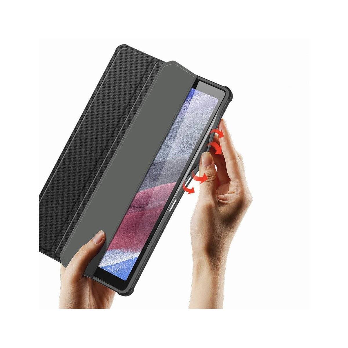 Toby Tablet-Ledertasche mit Stifthalter für Samsung Galaxy Tab S10 Ultra Schwarz