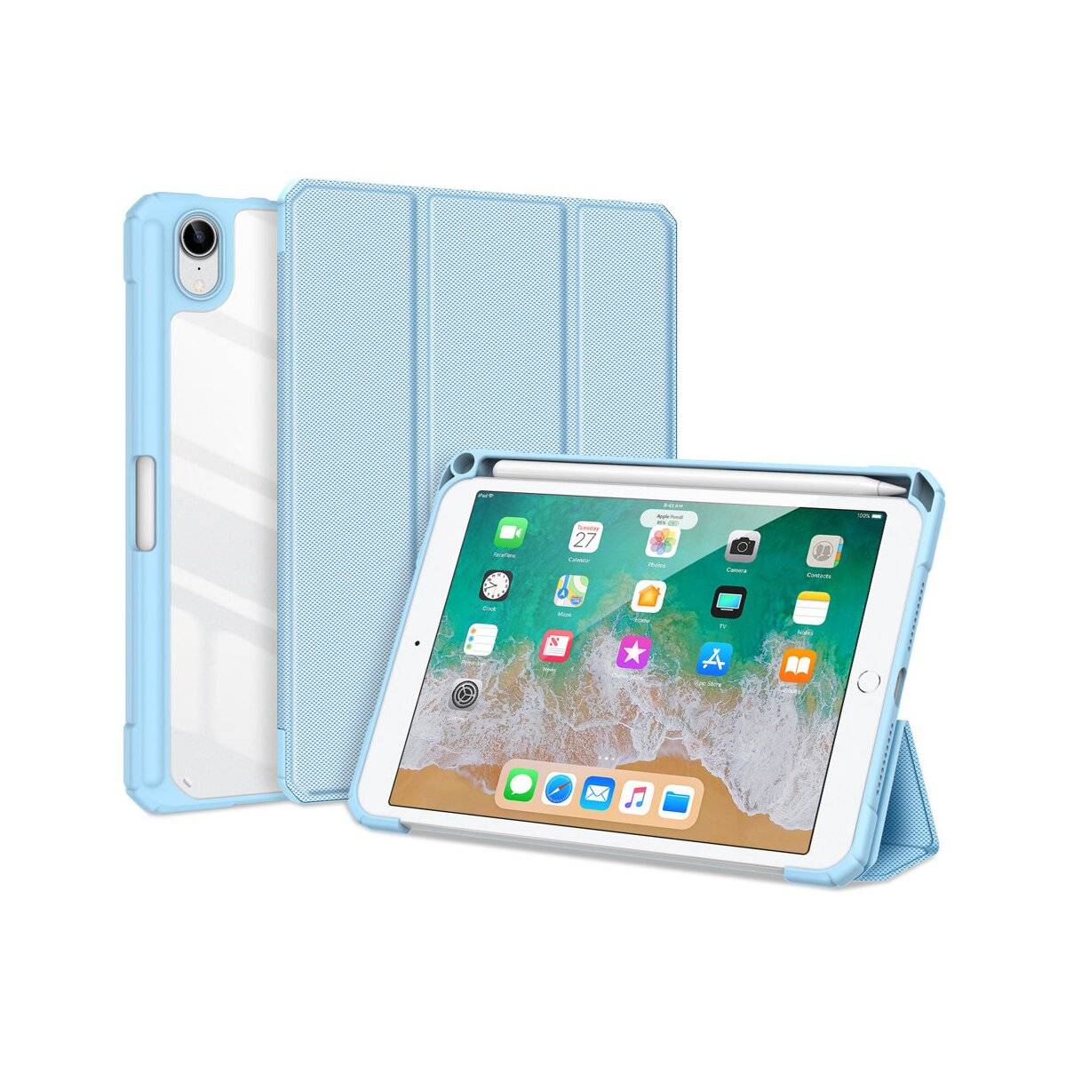 Toby Tablet-Ledertasche mit Stifthalter für Samsung Galaxy Tab S10 Ultra Blau